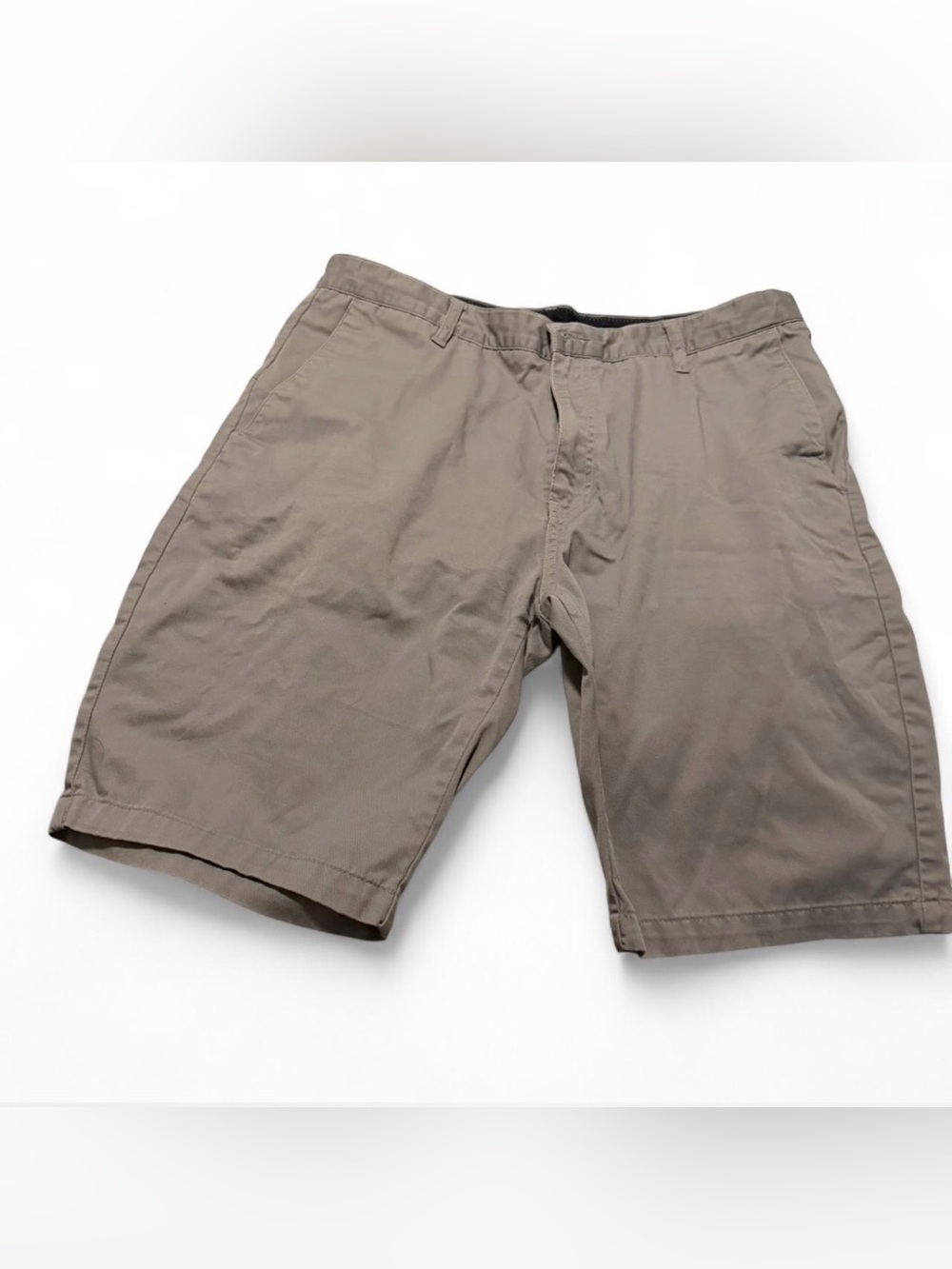 Volcom Men's Flat Front Shorts in Taupe